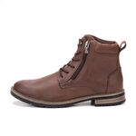 Bota casual em couro Dante Castanho 