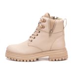  Bota Coturno Feminino Hickman Marfim