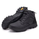 Bota Adventure Vibram em Couro Bosco Preto