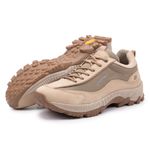 Tênis Adventure Vibram em Couro Spock Low Bege 