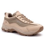 Tênis Adventure Vibram em Couro Spock Low Bege 