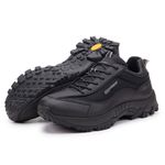 Tênis Adventure Vibram em Couro Spock Low Preto 