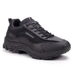 Tênis Adventure Vibram em Couro Spock Low Preto 