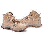 Bota Adventure Vibram em Couro Zorack Bege 