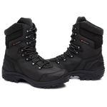 Bota coturno de segurança EPI´s em Couro ref. Bope Preto