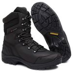 Bota coturno de segurança EPI´s em Couro ref. Bope Preto