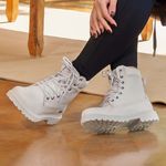 Bota coturno de segurança EPI´s em Couro ref. Guzzi Branco 