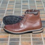 Bota casual em couro Silver Pinhão 
