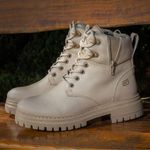  Bota Coturno Feminino Hickman Marfim