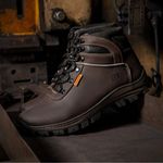 Bota coturno de segurança EPI´s em Couro ref. Otan Café