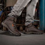 Bota coturno de segurança EPI´s em Couro ref. Otan Café