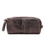 Elegância em Movimento: Necessaire em Couro para Organização Prática Ref. 2204 Fossil Café 