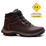 Bota coturno de segurança EPI´s em Couro ref. Otan Café