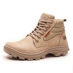 Bota coturno de segurança EPI´s em Couro ref. Picker Areia 
