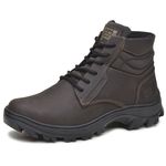 Bota coturno de segurança EPI´s em Couro ref. Safe Café