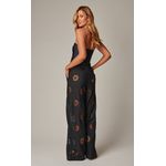 Perla - Calça Flora Preto