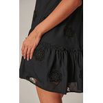 Perla - Vestido Flowy Flora Preto