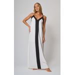 Vestido Longo Bicolor Off