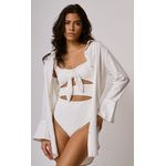 Chemise Eliana Pesponto Ocre Off White