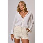 Shorts Sarja Desfiado Off White