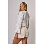 Shorts Sarja Desfiado Off White
