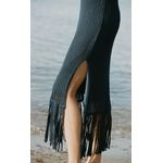 Vestido Tricot Fringe Marinho