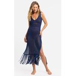 Vestido Tricot Fringe Marinho