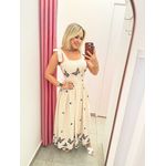 VESTIDO EM LINHO BORDADO BORBOLETA AZUL ALÇA 