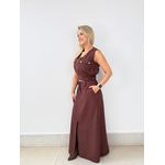 CONJUNTO EM ALFAIATRIA MARROM