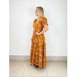 VESTIDO PRICESA TERRACOTA ESTAMPADO