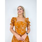 VESTIDO PRICESA TERRACOTA ESTAMPADO