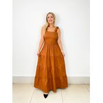 VESTIDO PRINCESA EM AMARRAÇÃO MARROM