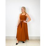 CONJUNTO CROPPED E SAIA MARROM