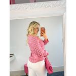 CAMISA XADREZ ROSA E BRANCA
