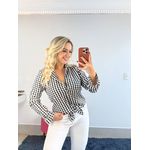 CAMISA XADREZ PRETA E BRANCA