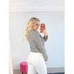 CAMISA XADREZ PRETA E BRANCA