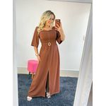 VESTIDO MARIELA MARROM 