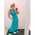 VESTIDO LONGO VERDE AGUA
