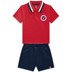 Conj Mas Polo Flight Kyly Vermelho