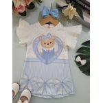 Vestido Urso Azul Bebe Kukie N/i