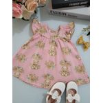 Vestido Urso Floral Milon Rosa