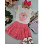 Conj Fem Charm Saia Tule Kukie N/i