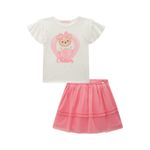 Conj Fem Charm Saia Tule Kukie N/i