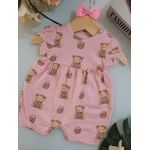 Romper Fem Ursinha Milon Rosa