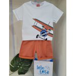 Conj Mas Avião Bco Kyly Branco