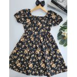 Vestido Floral Black Milon Preto