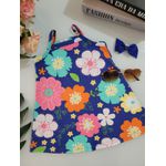Vestido Reg Azul Floral Kyly Azul
