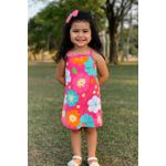 Vestido Regata Flores Kyly Rosa