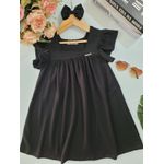 Vestido Liso Preto Trick Nick Preto