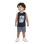 Conj Mas Regata Barco Elian Azul Marinho